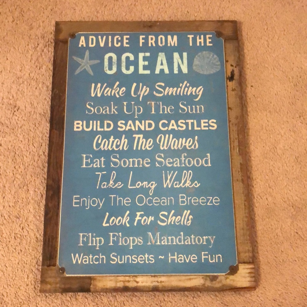 Advice from the ocean sign